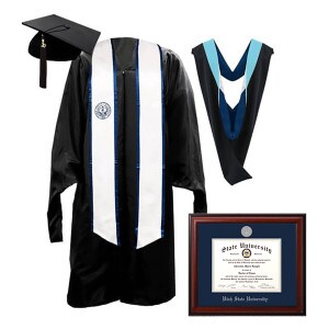utah state university master gold graduation regalia bundle